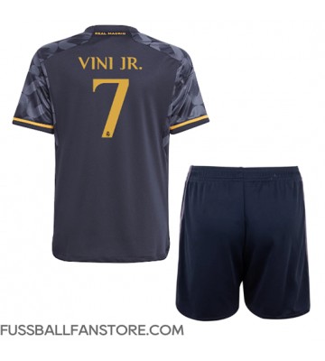 Real Madrid Vinicius Junior #7 Replik Auswärtstrikot Kinder 2023-24 Kurzarm (+ Kurze Hosen)